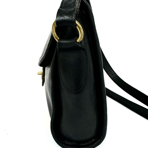 Vintage Coach Devon Classic Black Leather Crossbody Purse Please Read Listing - Picture 9 of 13